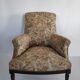 Napoleon III armchair in wood and floral patterned fabric