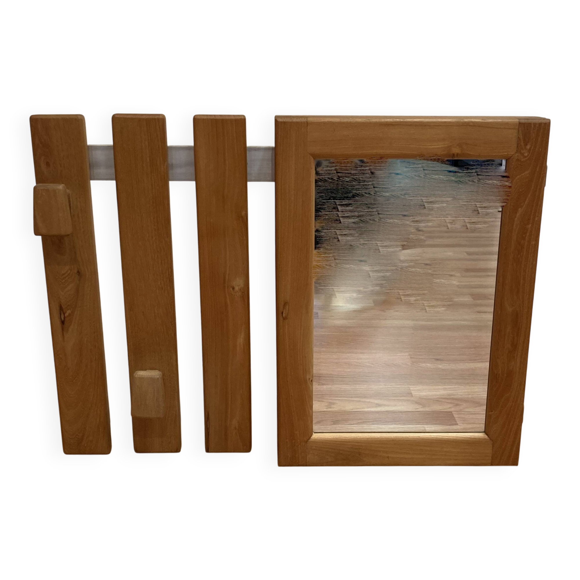 Arrangement / suspended mirror scandinavian design 1960.