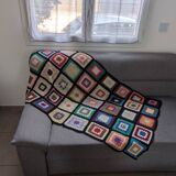 Plaid, jetée de canapé Granny. Vintage