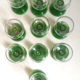 Set of 10 Alsatian Roemer glasses from the 1970s, height 16 cm.