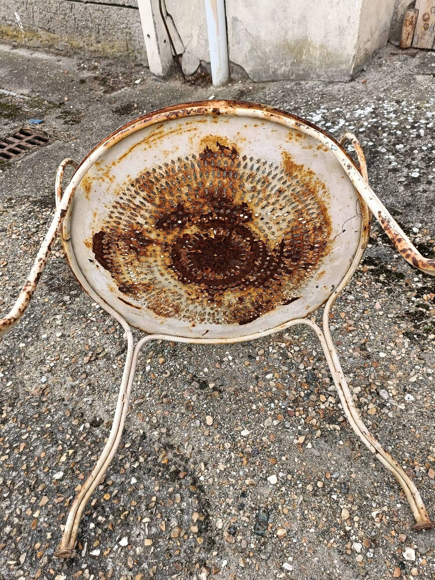 Garden furniture wrought iron old vintage xxeme