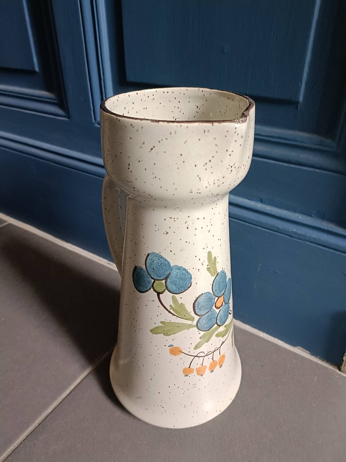 St. Clement blue flower pitcher