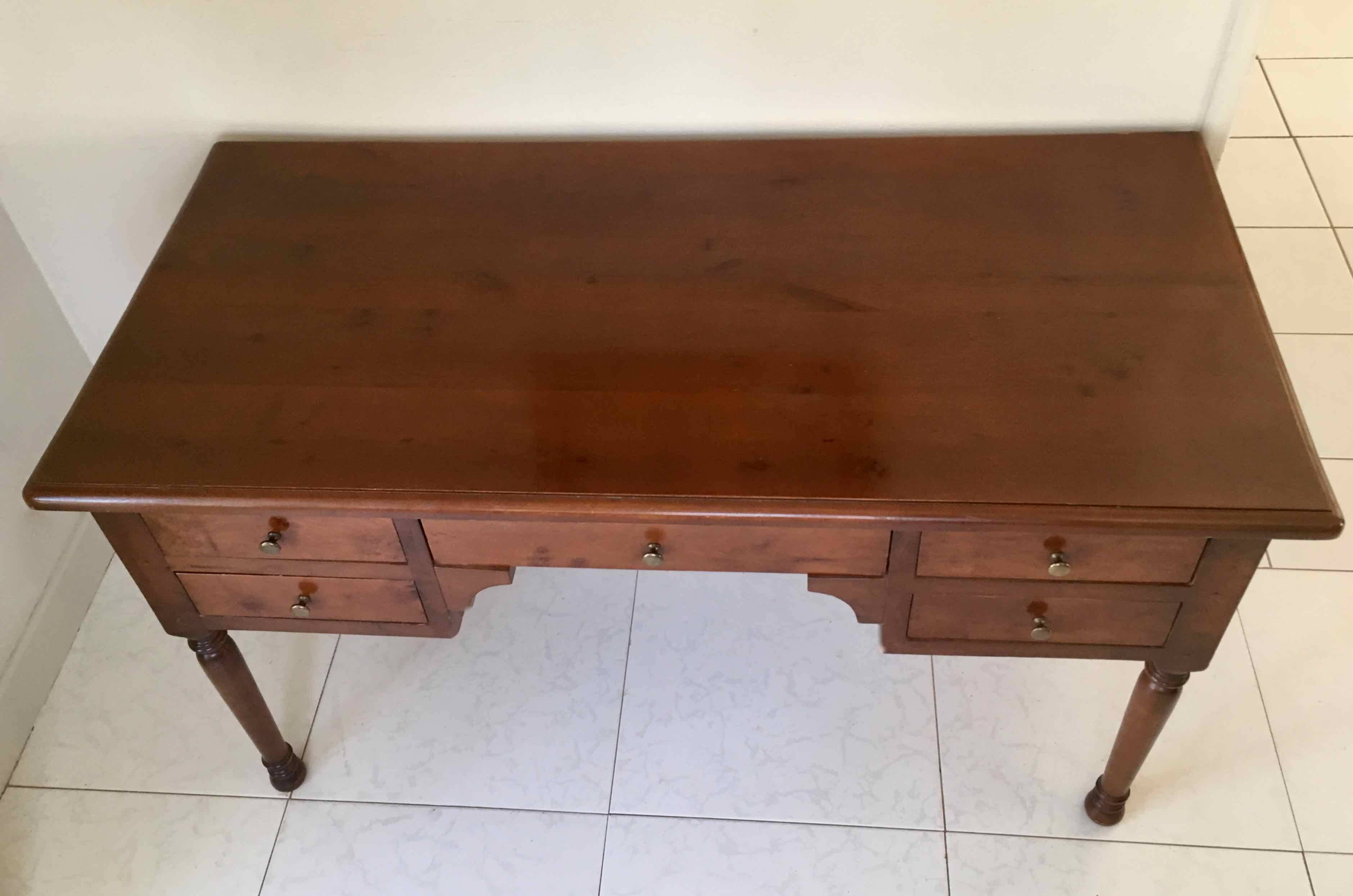 Louis Philippe style cherry wood desk, 1970