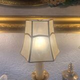 Set of 2 crystal lamps with mother-of-pearl shades