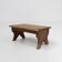 Small Rustic Wooden Stool with Curved Base, France, 1900s
