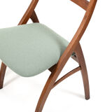 Pair of old Danish Chairs  with new Kvadrat Fabric