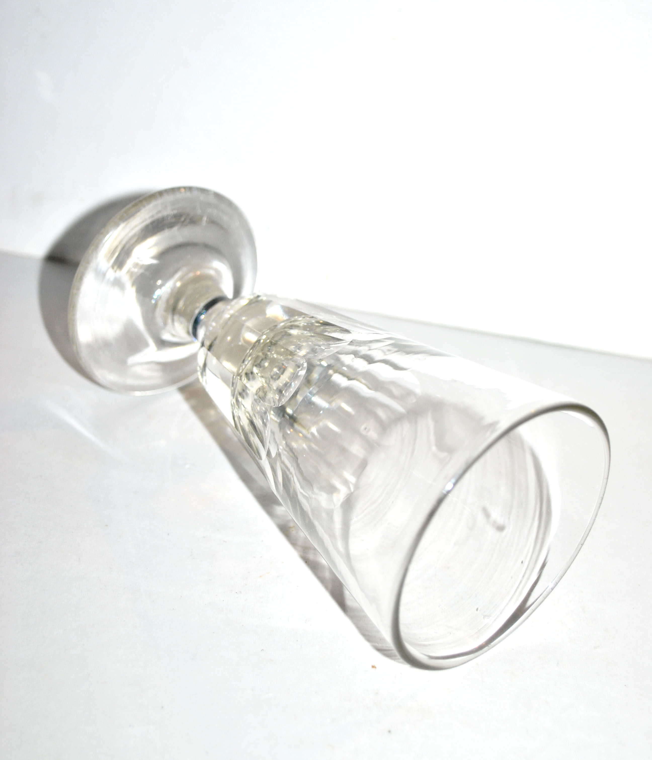 Old absinthe glass in blown glass cut 1900