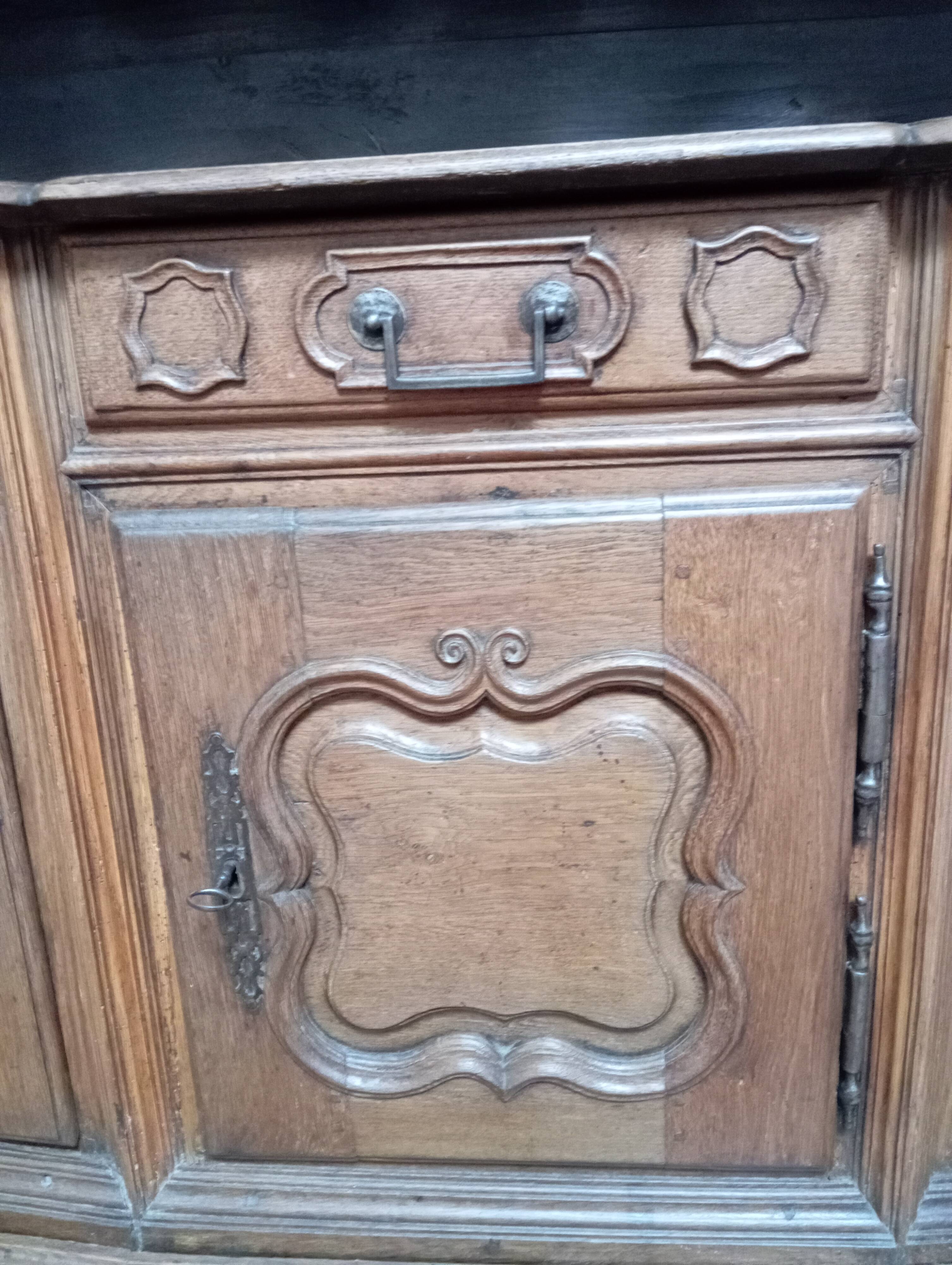 18th century oak three-door dresser