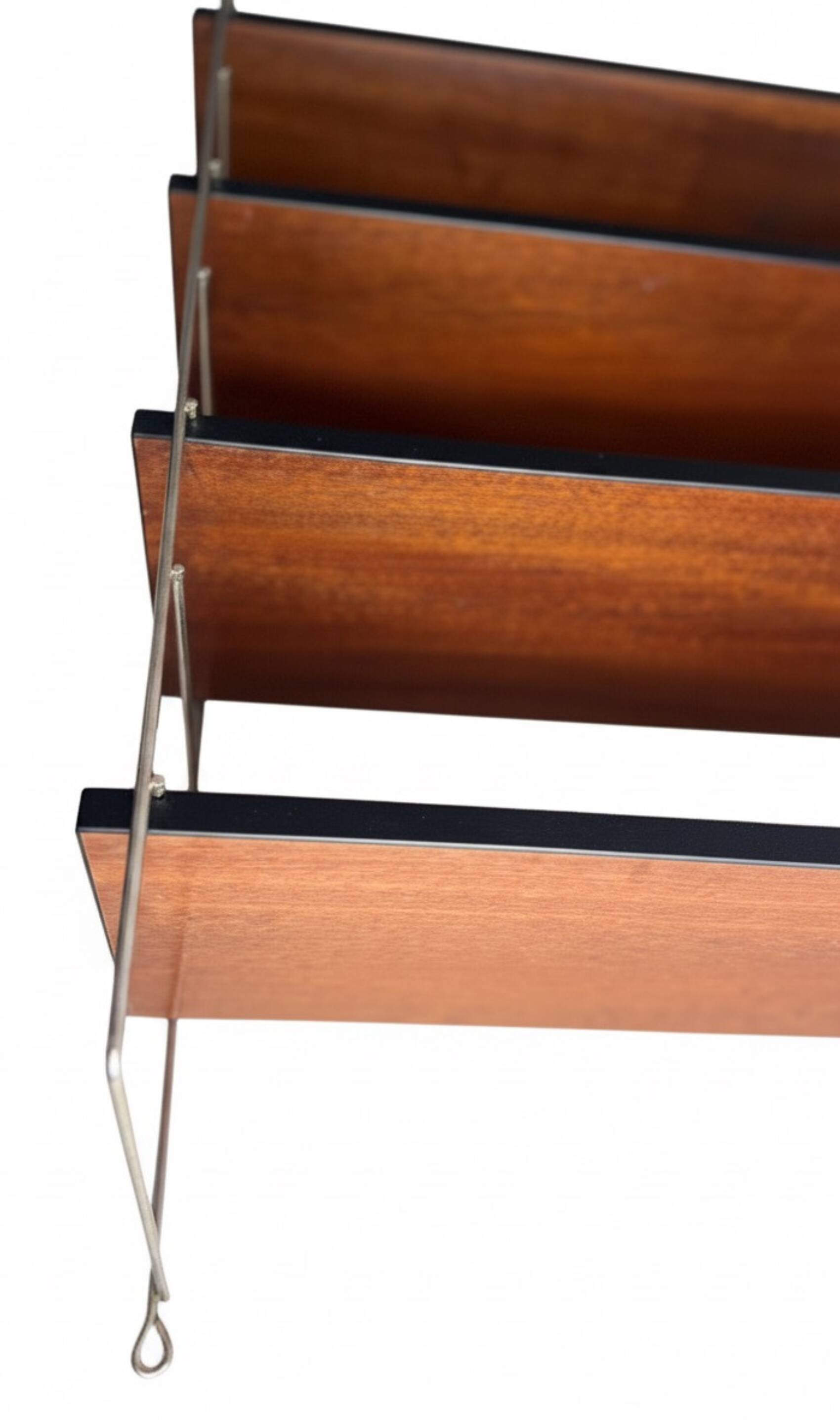 Vintage wall shelf, Scandinavian design, 70s-80s.