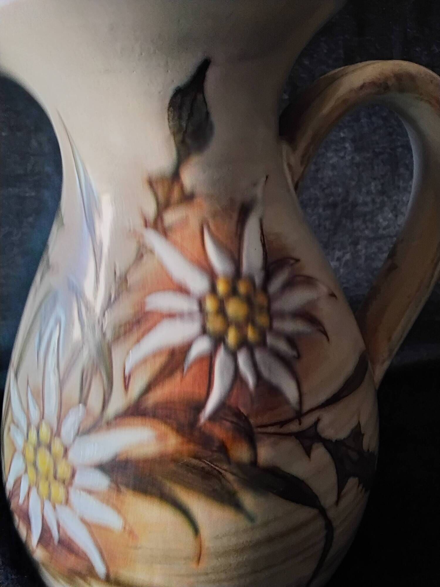 Jug signed in ceramic by Fonck and Matéo made in Valauris.