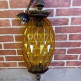 Lustre en verre ambré