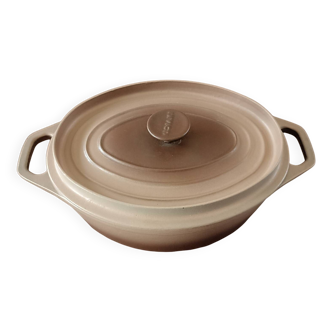 Cocotte marmite en fonte émaillée invicta ovale 32cm