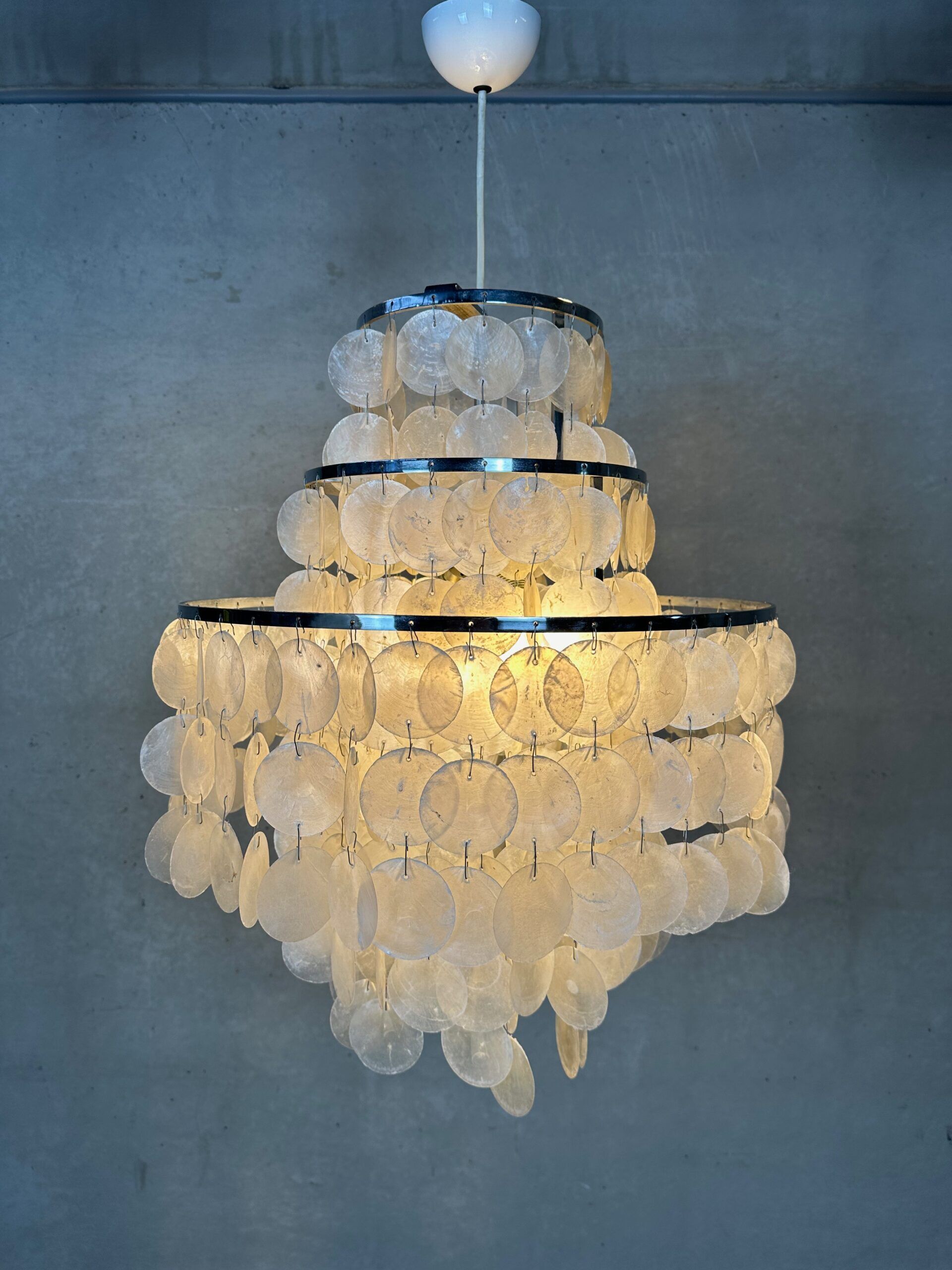 Vintage XL shell chandelier