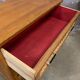 Chest of drawers vintage rattan and oak compass feet