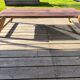 XXL coffee table made of recycled wood