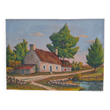 Old landscape painting