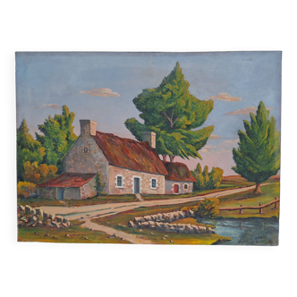 Old landscape painting