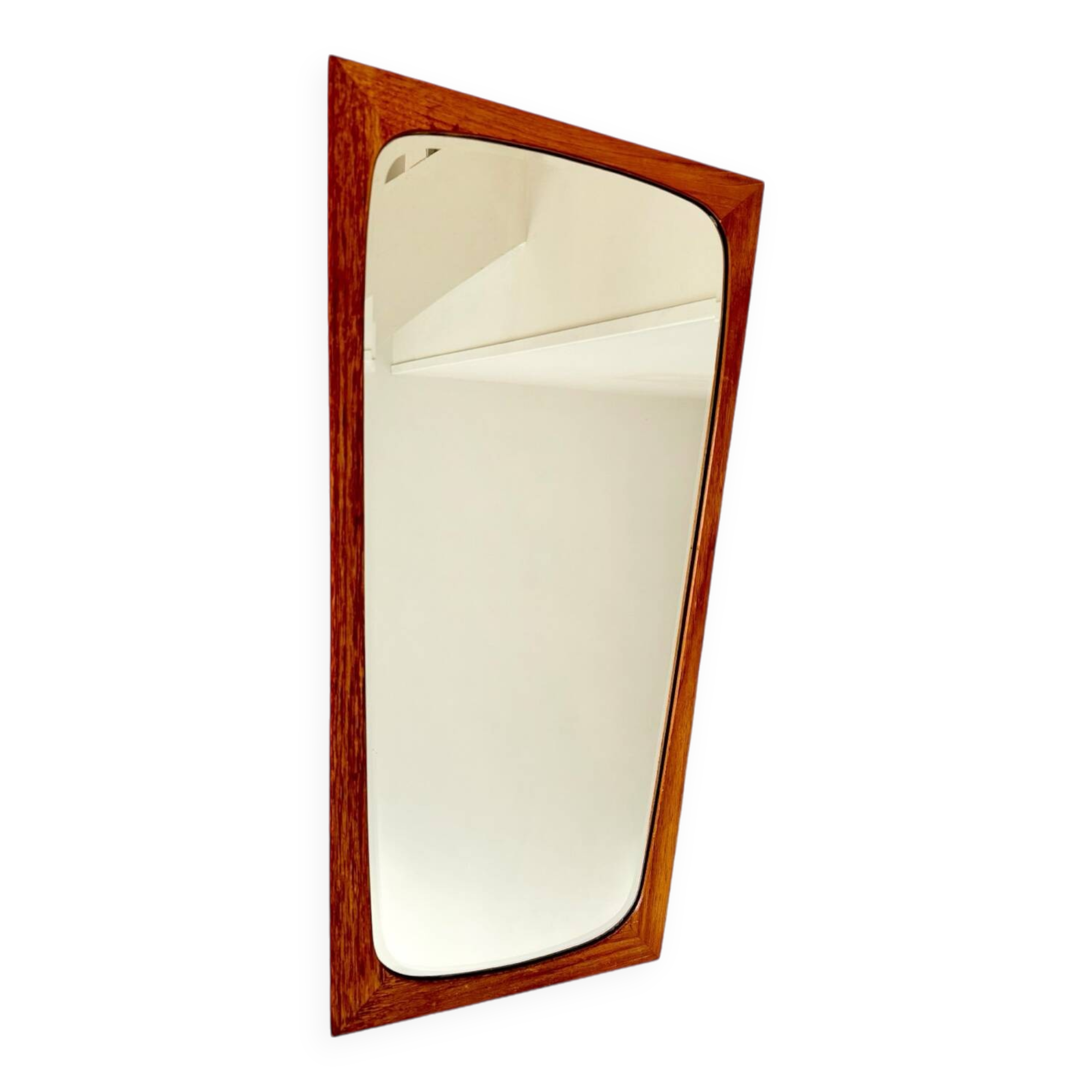 Vintage Scandinavian mirror, beveled glass