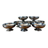 Set of 8 vintage stainless steel cups