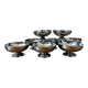 Lot de 8 coupes vintage en inox