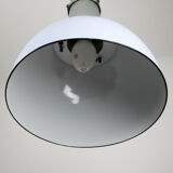 Vintage light blue enamel industrial factory pendant light from ElKo, 1960s