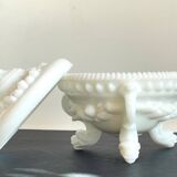 Vintage opaline glass candy dish