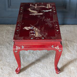 Lacquer coffee table 1960 China red background character decoration