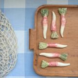 Ensemble de 6 porte-couteaux en forme de radis