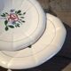 Plat rond creux rose modèle Graziella Digoin Sarreguemines, 1930