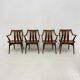 Set of 4 Plywood dining chairs , 1960s