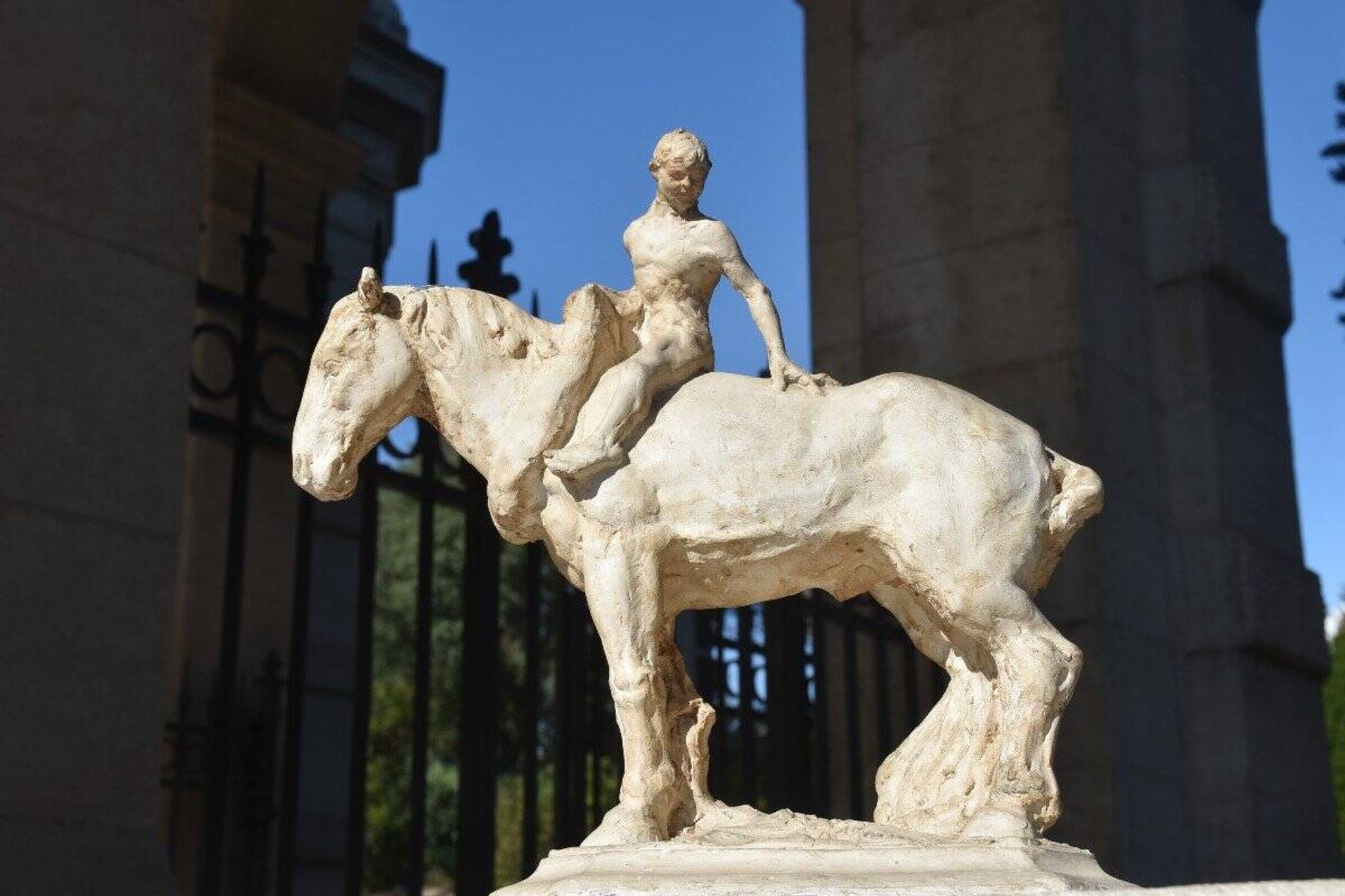 François Antoine Roume, Man riding a workhorse, around 1935