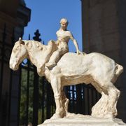 François Antoine Roume, Man riding a workhorse, around 1935