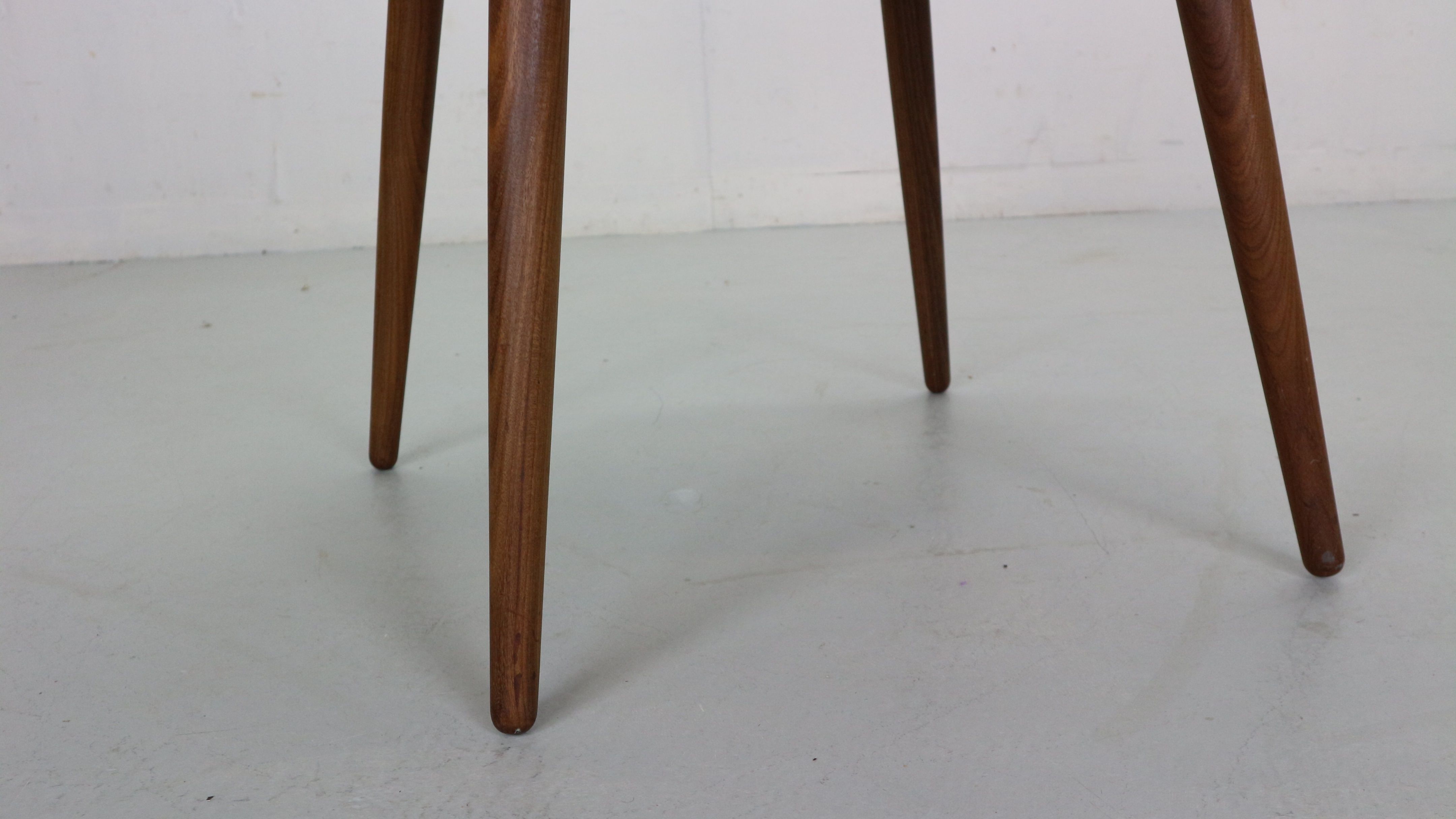 Scandinavian modern teak round coffee table, 1960's denmark