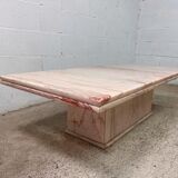 Vintage pink marble coffee table / coffee table