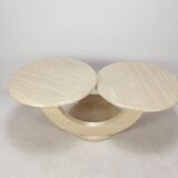 Italian travertine coffee table, 1980s