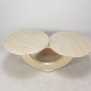 Italian travertine coffee table, 1980s