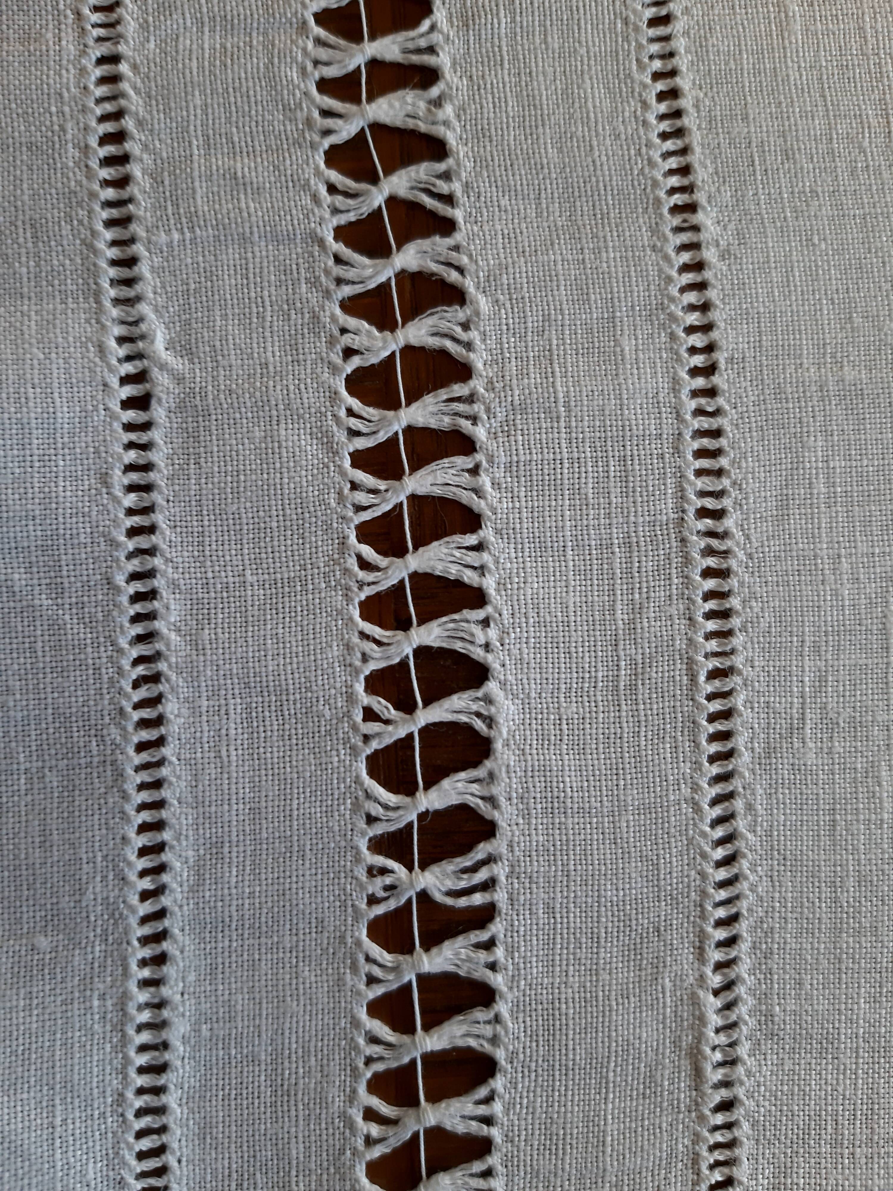 Old linen tablecloth