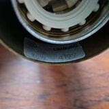 Pair of honeycomb smoked glass pendants, Glasshütte Limburg, 1970