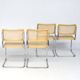 Serie de quatre chaise B 32 de Marcel Breuer