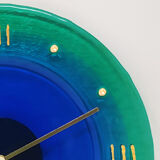 1960s Wall Clock in Murano Glass by "Cà Dei Vetrai". Made in Italy