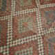 Burgundy & Green Turkish Vintage Kilim Rug