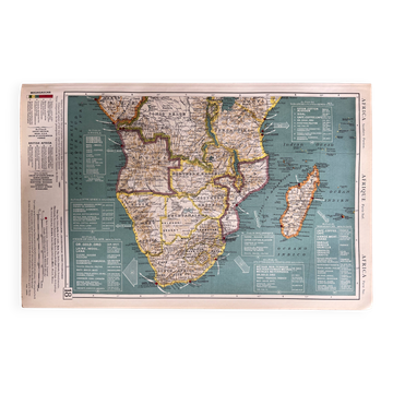 Old map of South Africa — Trade routes