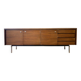 Mid-century sideboard in rosewood and chrome metal