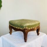 Louis XV footrest in walnut, 19th century, curved base