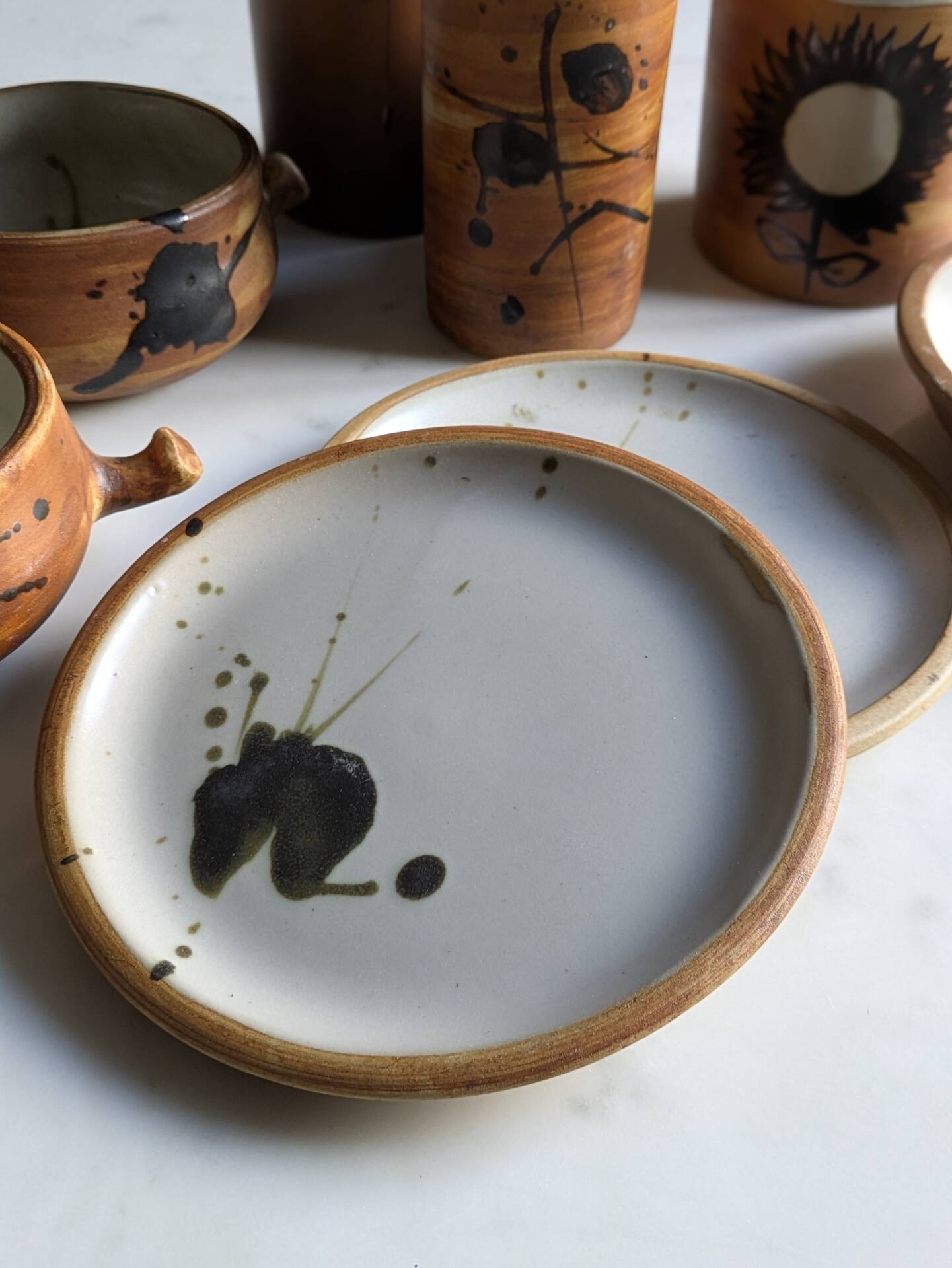 Rare stoneware ensemble "La Colombe" 60'