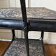 Black service in wood and rattan 70s