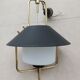 Lantern chandelier in brass and opaline glass 1940