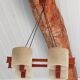 Lustre vintage scandinave en teck et perspex