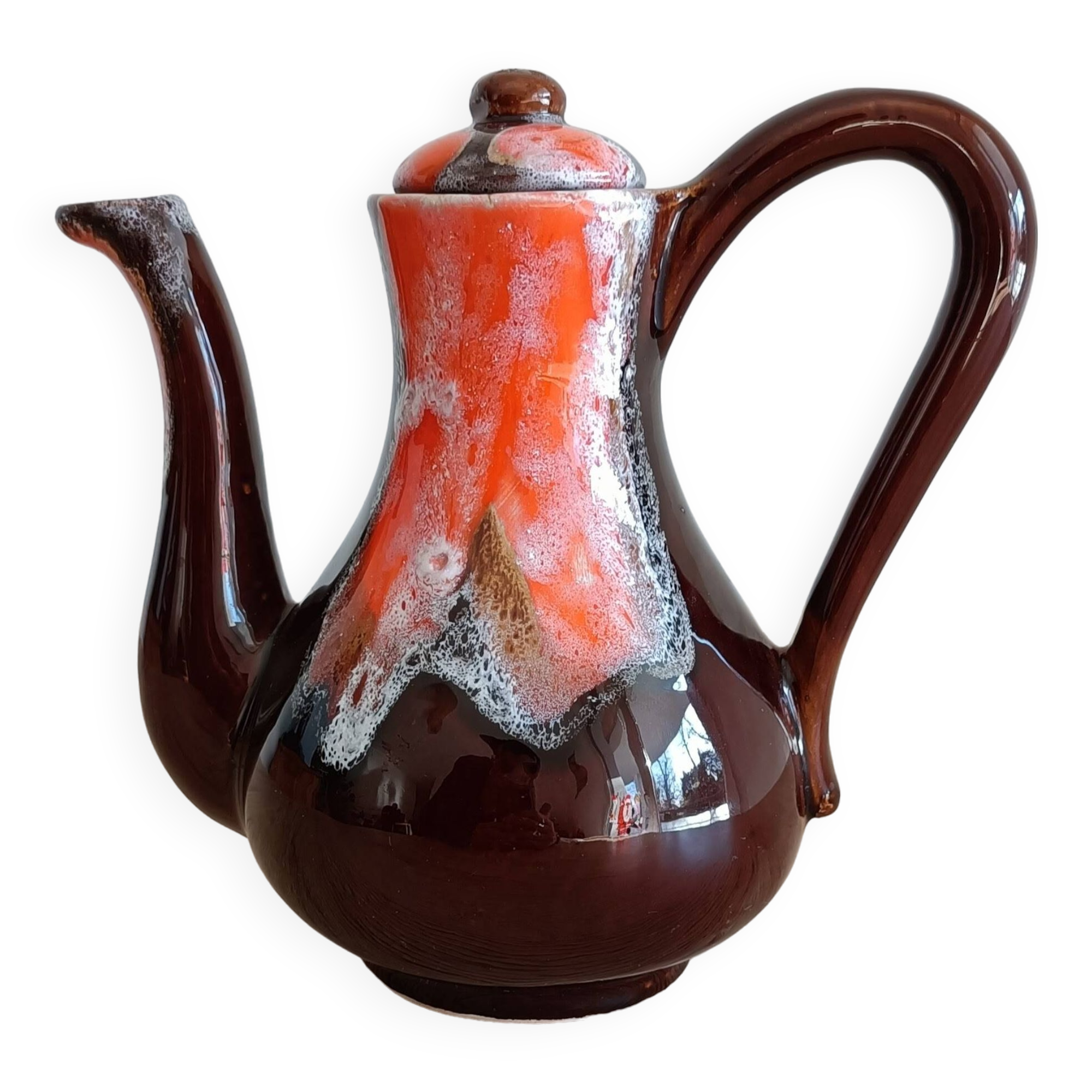 Vallauris earthenware teapot and coffee pot from the 70s