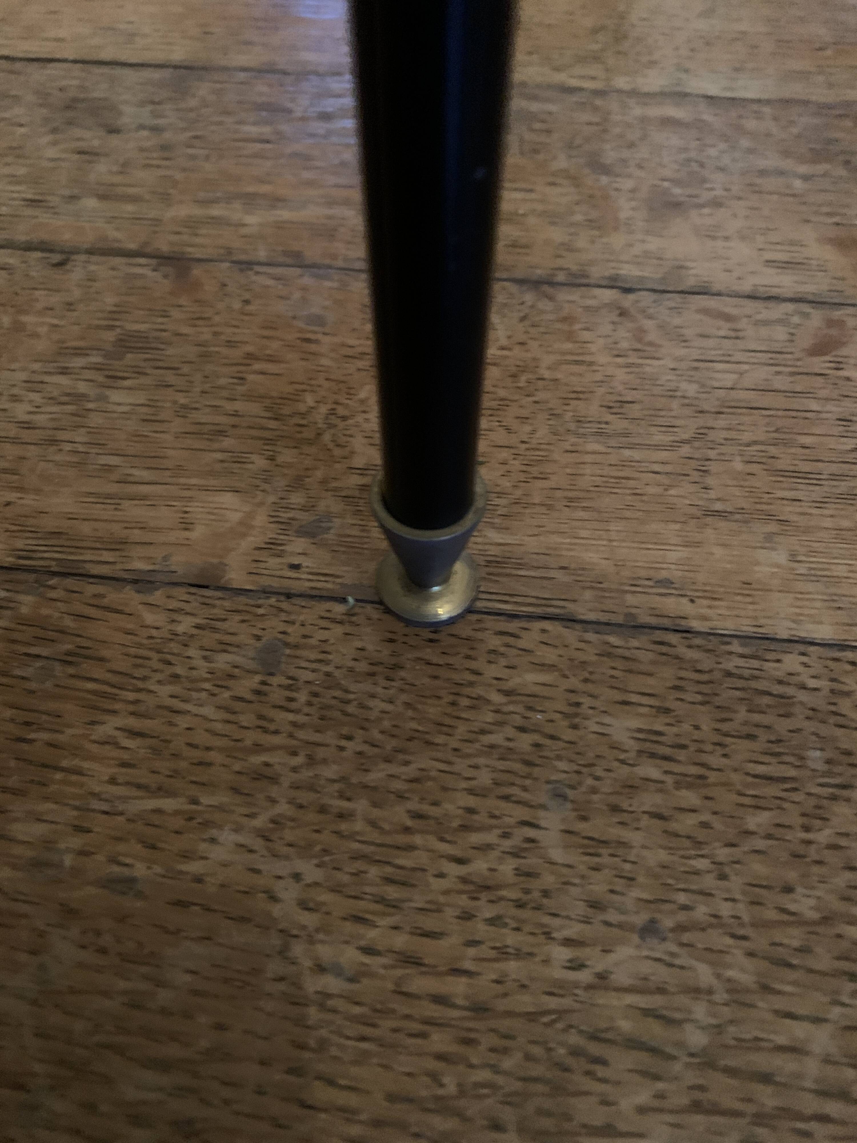 Vintage Oval Glass and Metal Coffee Table